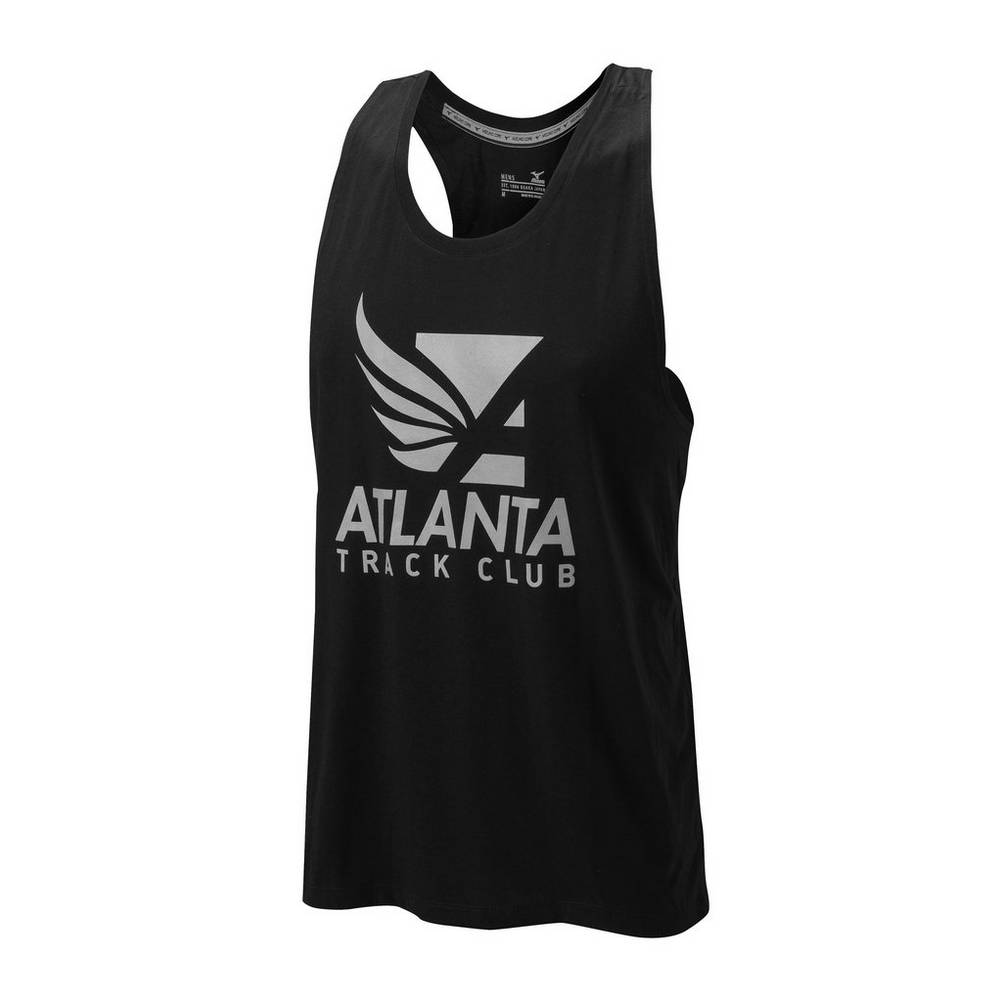 Mens Mizuno Atlanta Track Club 50/50 Tank Top Black Philippines (WHNPTE569)